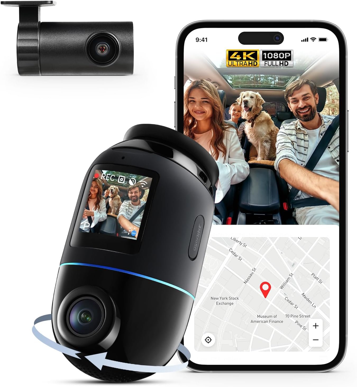 70mai Dash Cam 4K Omni 360 gradi