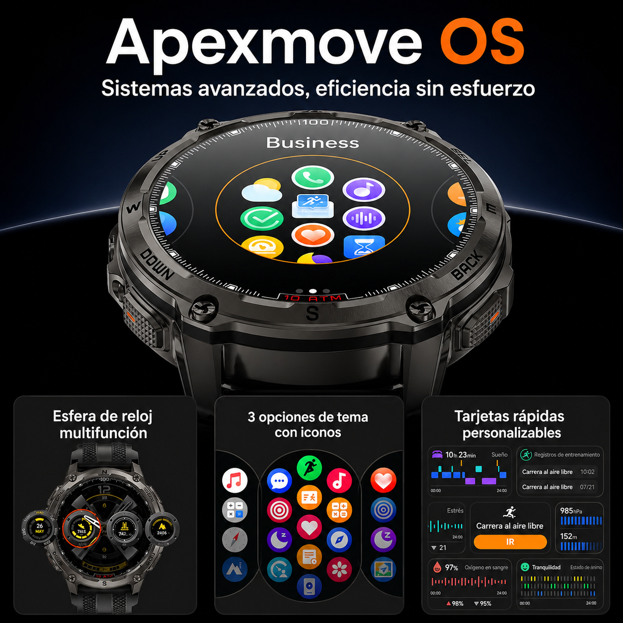 Smartwatch en muñeca de hombre maduro