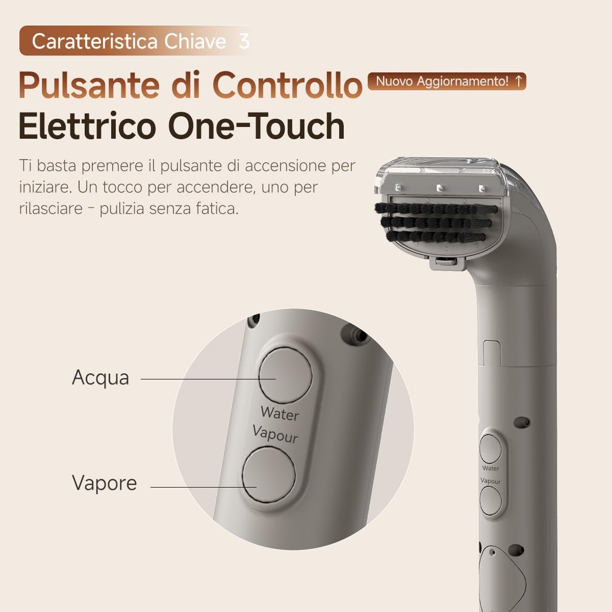 Vaporizzatrice pulitore lavatessuti