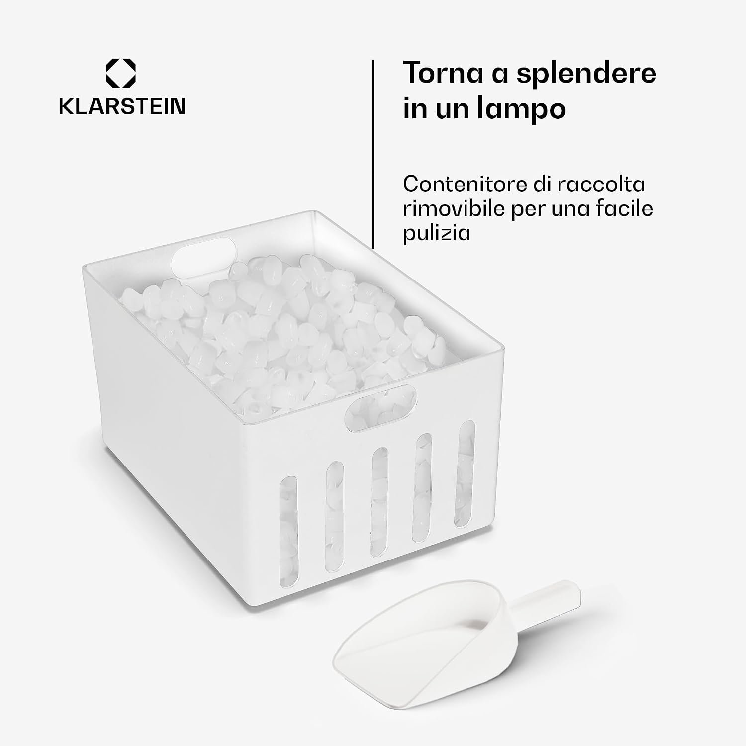 Macchina del ghiaccio con cubetti