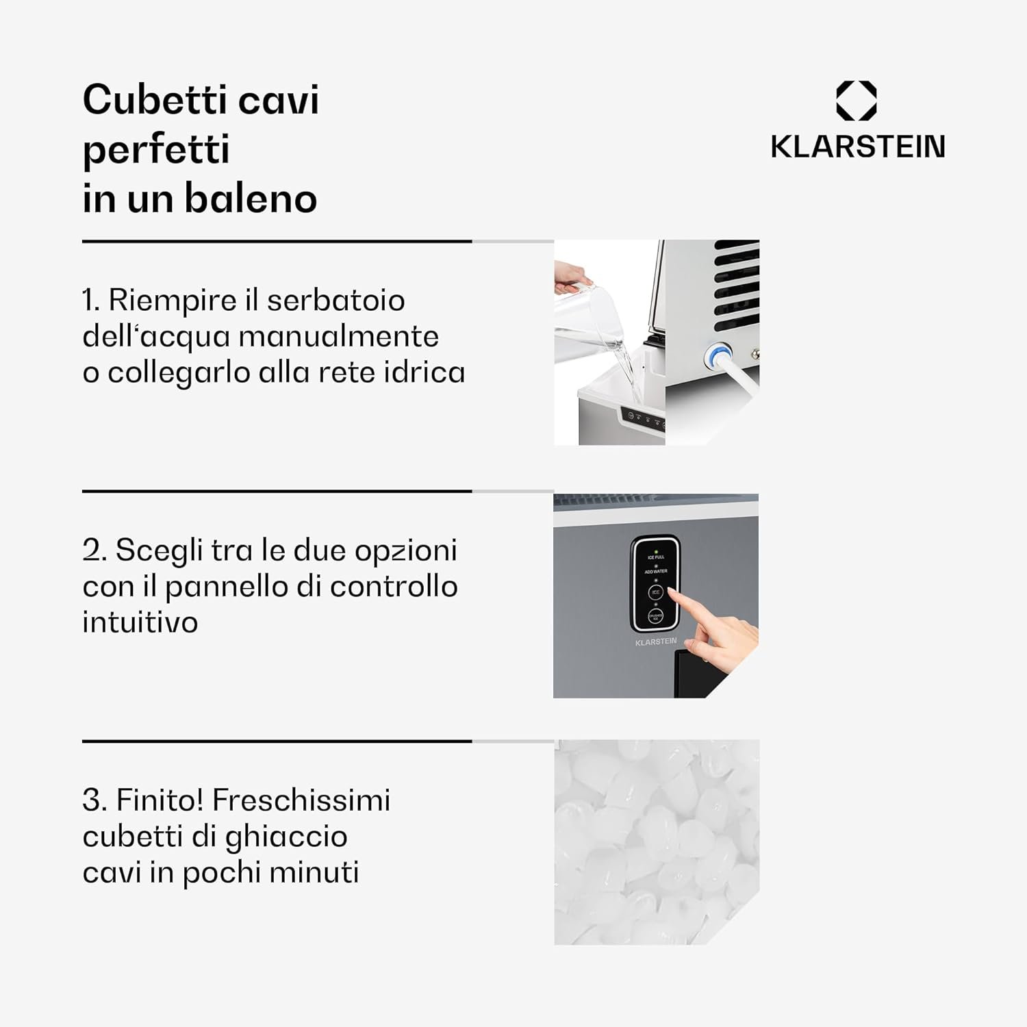 Ghiaccio pronto in pochi minuti