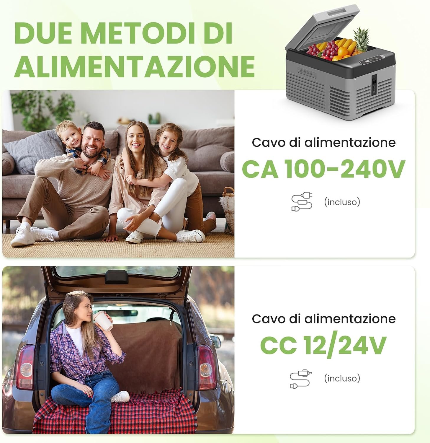 Alpicool CL9 collegabile in automobile