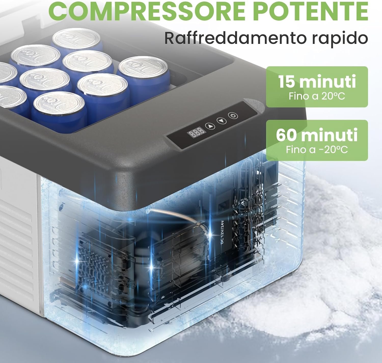 Pannello di controllo del mini frigorifero Alpicool CL9