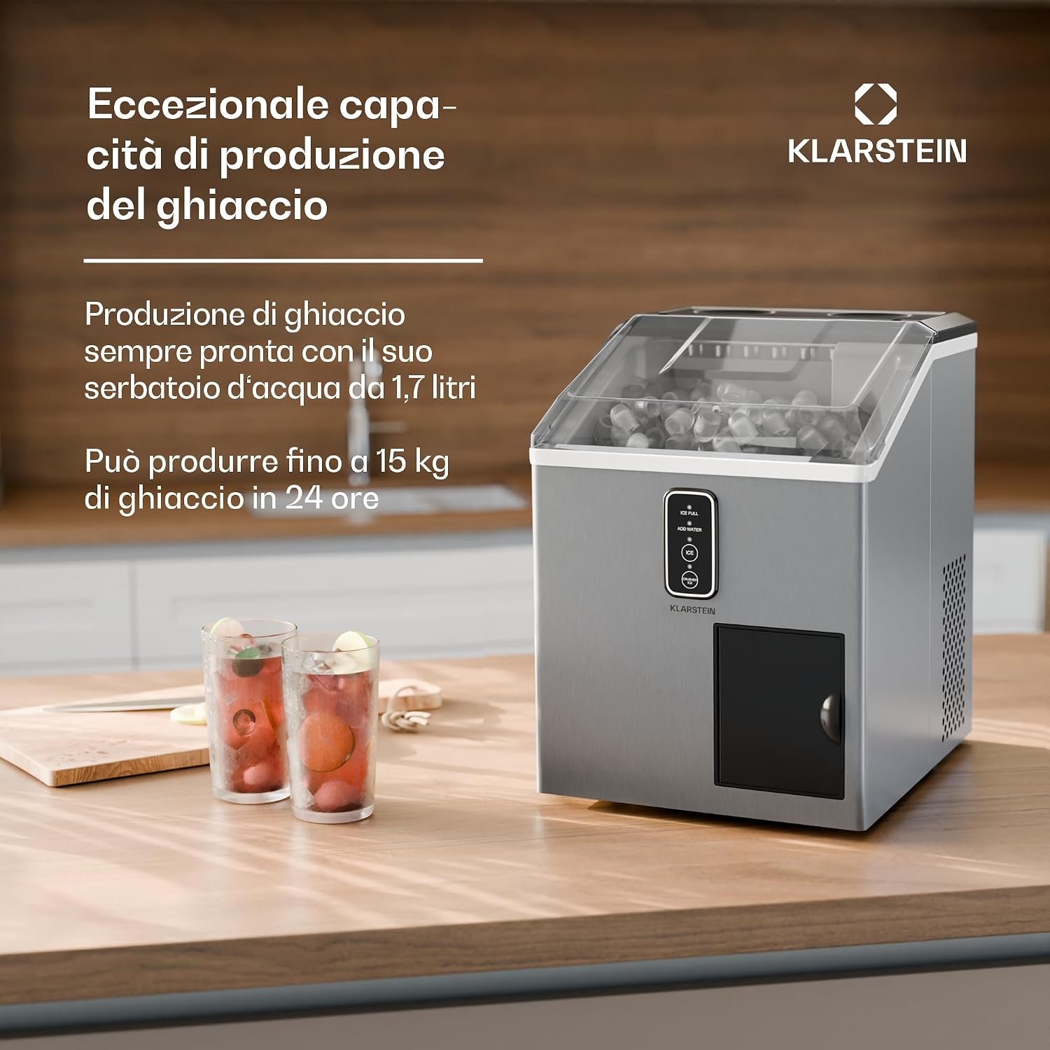 Macchina del ghiaccio in cucina