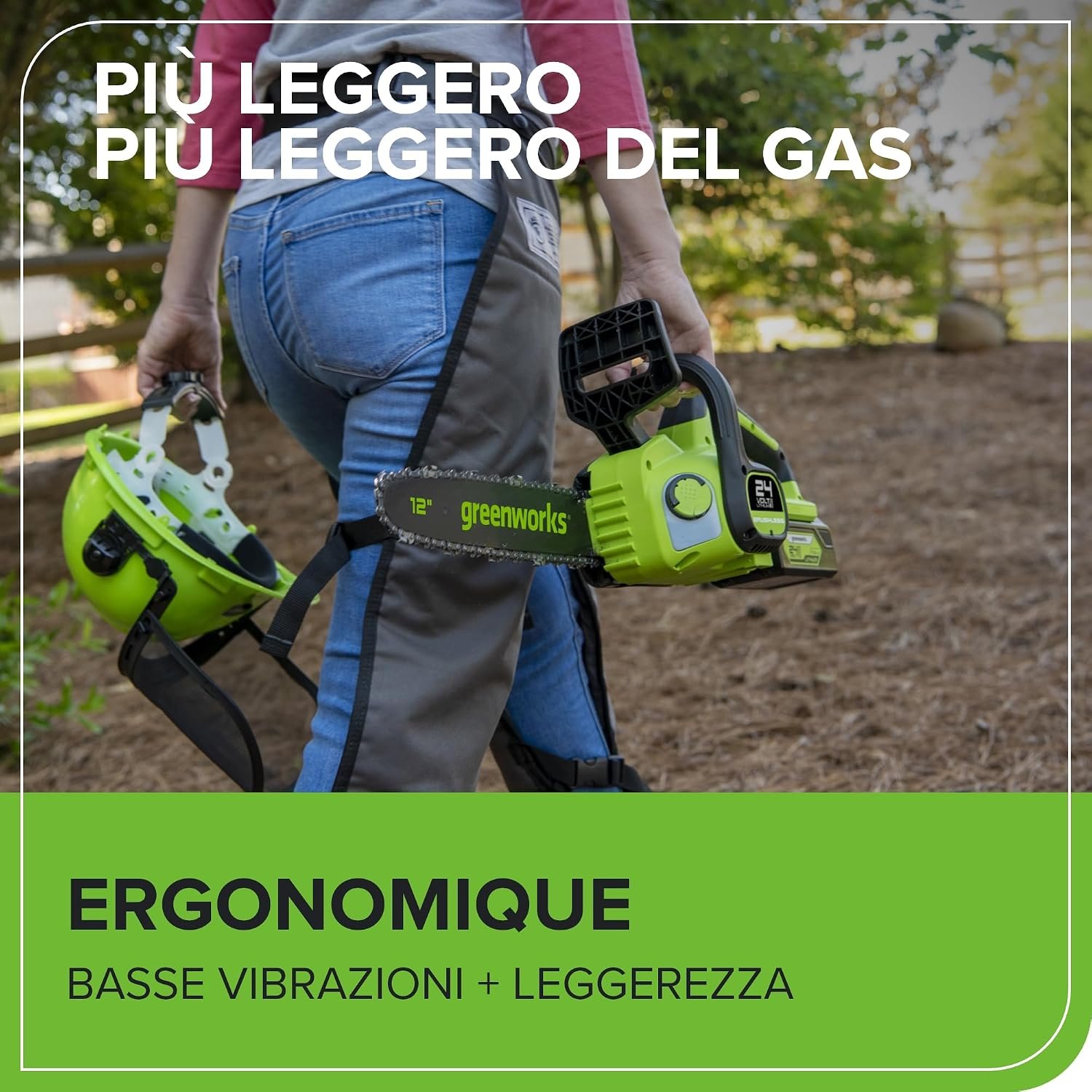 Greenworks GD24CS30 motosega a batteria 24V - immagine 4
