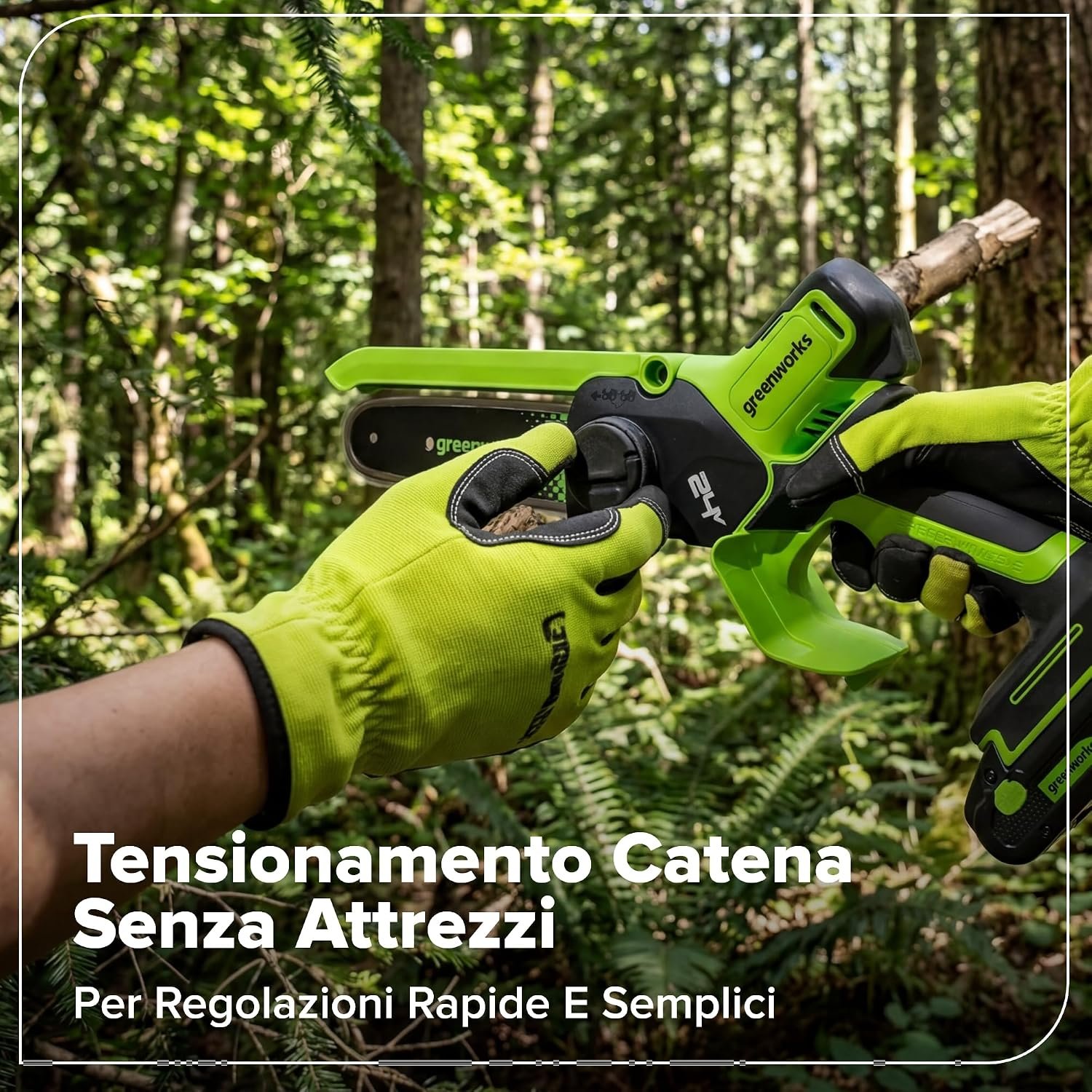 Tensionamento catena senza attrezzi