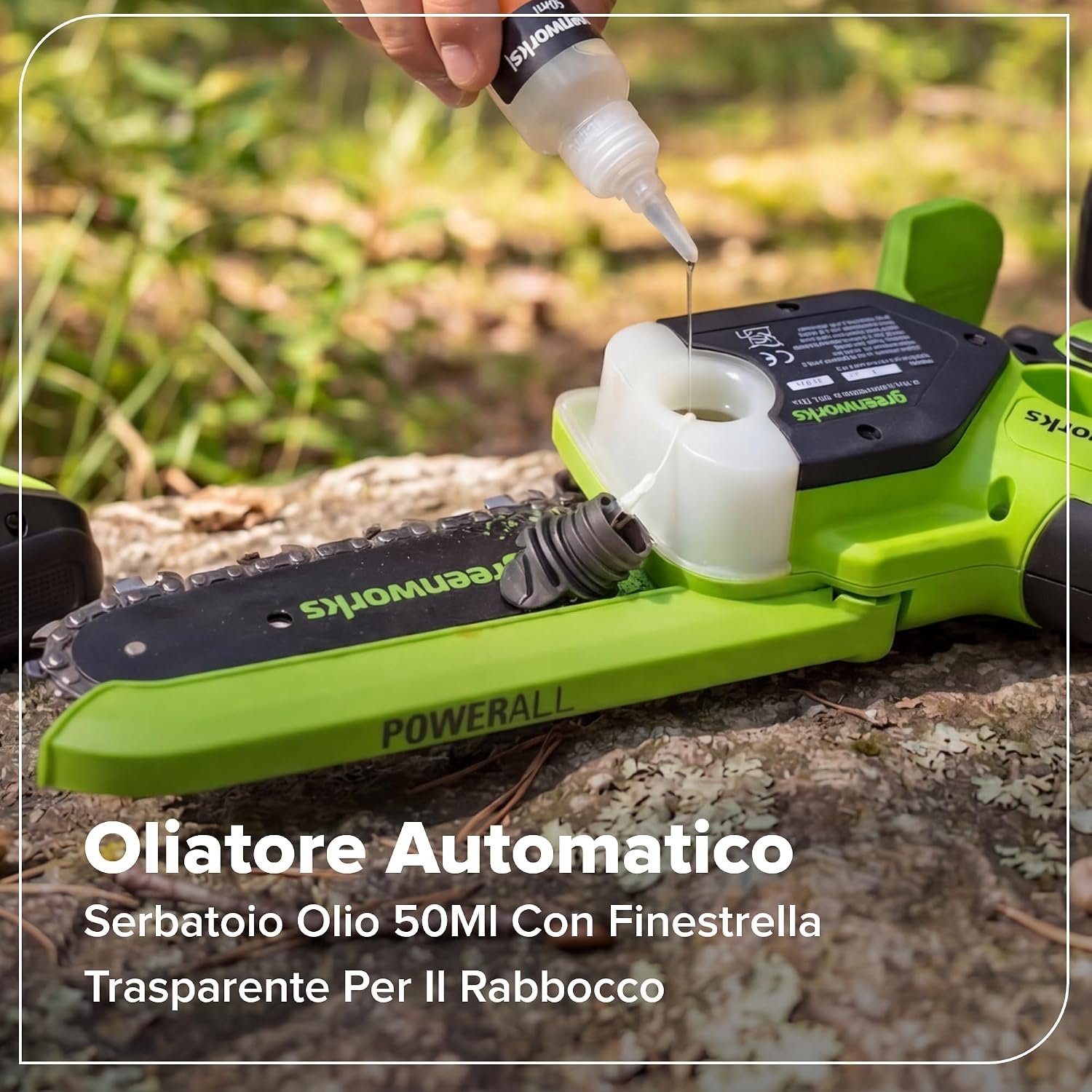 Oliatore automatico della catena Greenworks